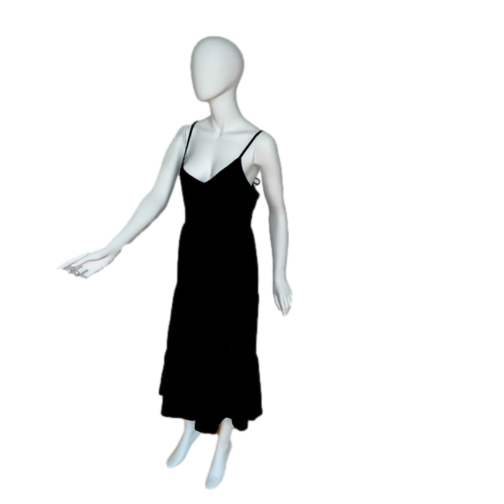 Old Navy Black halter midi summer dress Med Petite NWOT